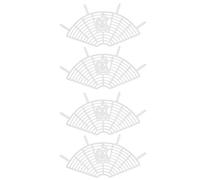 Keenso Ciclismo Red de Asiento Trasero, 4 unids/Set Bicicleta Asiento Trasero plá Protector Red Seguridad niños pie Protector para Bicicleta Accesorios