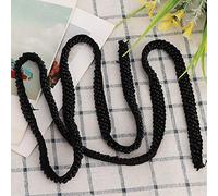 Keenso Cinta de Perlas Hermosa Cinta de Coser Bordada para Bricolaje Accesorios de Ropa Hechos a Mano para Vestidos de Novia, Collares, 1 Yarda, Perla (Perlas oblicuas negras de 1 cm.)
