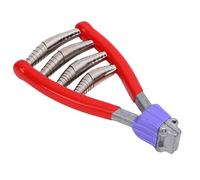 Keenso Clamp de Cuerdas de Bádminton, Abrazadera de Arranque de Tenis de Acero Aleación de Zinc con Cabeza de Arranque de 4 Manantiales y Cojín Suave para Herramienta de Cuerda de (Rojo)