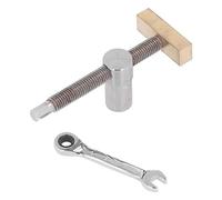 Keenso Clip de Escritorio para Carpintería con Sujeción Rápida de Latón y Acero Inoxidable para Carpintería 19mm 2 Unidades (Perro de banco rojo)