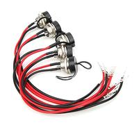 Keenso Conector de Cargador, 5 Piezas Conector de Puerto de Carga de Scooter el¨¦ctrico de Cargador en l¨ªnea de 3 Pines Puerto de Carga Redondo con Tapa para Scooter el¨¦ctrico