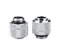 Keenso Conector de Tubo de Latón Compacto con 2 Piezas Bañadas G1/4 Fread Fread para Sistemas de Enfriamiento de Agua (SILVER)