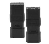 Keenso Conector IEC de C14 a C19 Conversión de Potencia Confiable para el Servidor PDU UPS Fuente de Alimentación Cobre y Material PVC 2 Paquete