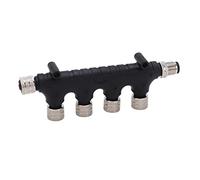 Keenso Conector T NMEA 2000 de 4 Puertos, Conector en T Marino de ABS Resistente Al Agua IP67 de 5 Pines, con Rosca M12, para Redes Lowrance Simrad B&G Navico