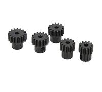 Keenso Conjunto de 5 engranajes piñón 12T 13T 14T 15T 16T, 32DP 0.8M 3.175mm RC Motor Piñón Gear, Acero Cromado Molibdeno, Piezas y Chasis de Coches RC 1/10