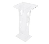 Keenso Conjunto de Ensamblaje de Podio Acrílico Transparente con Tablero de Almacenamiento y Destornillador para Oficiales de Bodas