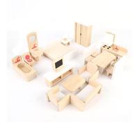 Keenso Conjunto de Juego de Roles de Madera de Madera Sólida, Juego de Muebles de Imaginativo para la Sala de para Niños, Hechas de Materiales de Resistentes, Integral con Mesas, Sillas, Sofás,