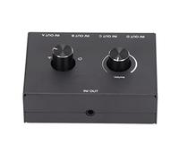 Keenso Conmutador Pasivo Estéreo de 3,5 Mm Mini Convertidor de 4 Puertos para Auriculares MP3 Compatible con Teléfonos Móviles Tamaño 78 X 55 X 21 Mm