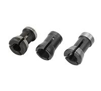 Keenso Conversión Chuck Colleta de Acero de Acero Alta Chuck Cabeza para Fresadoras de Carpintería, 3 Piezas 6/6.35/8 Mm Adaptador, Ideal para Grabar y Recortar