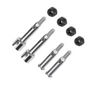 Keenso Copas de Eje de Rueda RC, Piezas Metálicas con Tuercas Antiaflojamiento, Copas de Eje Delantero y Trasero para Coches y Buggies RC