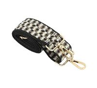 Keenso Correa Tejida para Hombro y Cuello para Cámara, Cierre de Presión Resistente, Correa para Cámara DSLR, Textura Lujosa y Ligera (Negro Oro Blanco)