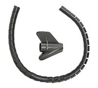 Keenso Cubierta de Cable -Tubo de Mimación de la Ropa Interior con Abrazadera con Abrazadera/propietario de 10 Metros Negro para un Entorno de Vida/trabajo Decente (Φ16mm)