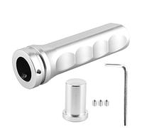 Keenso Cubierta de Freno de Mano, Funda Universal para Manija de Freno de Mano, Cubierta de de Antideslizante de Aluminio con Agarre Cómodo para Accesorios de Automóvil (A (plata))