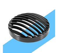 Keenso Cubierta de la Parrilla del Faro de Aluminio Negro Cubierta de la Lámpara del Faro 5 3 4 Pulgadas CNC Anodizado Perno en el capó de la Lámpara Delantera para XL883 2004 2014 Riders