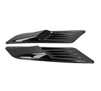 Keenso Cubierta de Ventilación de capó, Embellecedor ABS Negro Brillante de 2 Piezas para 2015 2017, con Ajuste Universal para Todos los Modelos de Automóviles