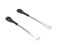 Keenso Cucharas para Palanca de Neumáticos de Alta Resistencia, Paquete de 2 Herramientas de de Neumáticos de Acero Al Carbono de 10 Pulgadas con ángulo Curvo y Diseño de Cuchara para