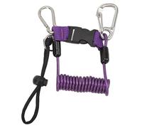 Keenso Cuerda de Gancho de Buceo, Cordón de Resorte de Cámara Flexible de Acero Inoxidable, Operación Segura, Multifuncional, Instalación Fácil, Uso Versátil, Acero Inoxidable con Hebilla de (Purple)
