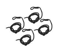 Keenso Cuerda de Parachoques para Barcos, Línea de Muelle de Poliéster de Alta Resistencia de 1,5 M 4,9 Pies con de Acero Inoxidable, para Barcos PWC Kayak Canoa Marina Protección (Black)