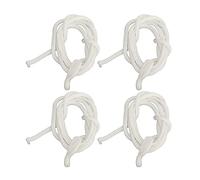 Keenso Cuerda de Parachoques para Barcos, Línea de Muelle de Poliéster de Alta Resistencia de 1,5 M 4,9 Pies con de Acero Inoxidable, para Barcos PWC Kayak Canoa Marina Protección (White)