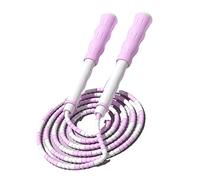 Keenso Cuerda de Saltar Segmentada Cuerda de Saltar de Plástico PP Flexible con Cuentas Desenredada Ajustable para Niños (Púrpura)