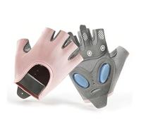 Keenso de Entrenamiento para Mujer de Gimnasio sin Dedos Palma Reforzada con Silicona Fibra de Poliéster Transpirable 15 X 9 Cm para Levantamiento de Pesas Ciclismo Entrenamiento Físico (Pink)