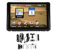 Keenso de Navegación GPS para Motocicleta, con Guía de Voz en Tiempo Real Más de 40 Idiomas Transmisor FM Alertas de Cámaras de Velocidad Planificación de Ruta para Moto Camión Coche