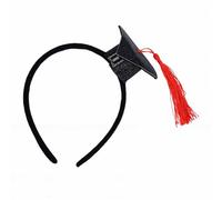 Keenso Diadema con Gorro de Graduación, Mini Aros para el Cabello de Plástico para Sombrero de Soltero, 3 Piezas con Borlas, Decoraciones para Fiesta de Graduación para Estudiantes, Ceremonia de