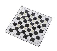 Keenso Diseño Exquisito, Desafío Intelectual, Pieza de Ajedrez de Plástico para Adultos y Niños, Juego Portátil con Tablero de 33x33 Cm para Viajes, Al Aire, Uso en el Hogar