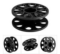 Keenso Diving Spool, Compact Finger Spool Reel Rueda de Alambre de Dibujo de Elefante Ligero (Ronda vacía)(Negro)