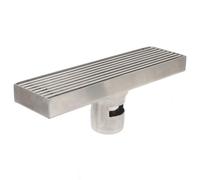 Keenso Drenaje de Ducha Lineal, Drenaje de Piso de Ducha de Acero Inoxidable de 7,9 Pulgadas para Prevención de Malos Olores en Tuberías de 2,0 Pulgadas (Drenaje Medio)