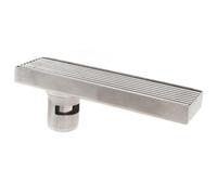 Keenso Drenaje de Ducha Lineal, Drenaje de Piso de Ducha de Acero Inoxidable de 7,9 Pulgadas para Prevención de Malos Olores en Tuberías de 2,0 Pulgadas (Drenaje Lateral)