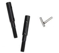Keenso Eje de Muñón de Portal Ejes de Muñón de Portal de Acero Duro 2 Piezas Recubrimiento de óxido Negro Resistente Al Desgaste Resistente a la Corrosión para Axial Capra SCX10 III AX103007 1 10 RC