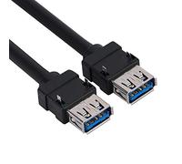 Keenso El Cable Frontal de Escritorio USB3.0 de Alta Velocidad Garantiza una Transmisión de Datos sin Errores para Montaje en Panel Negro 0,8 M/2,62 Pies para Constructores de PC (#2)