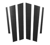 Keenso Embellecedor de Cubierta de Pilar de Ventana de Puerta, Reemplazo de Embellecedor de Ventana Exterior de Plástico PC Negro Brillante para Serie 3 E46 1997-2006, con (estilo de fibra de carbono)