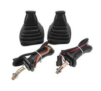 Keenso Empuñadura de Joystick para Excavadora, 2 Unidades, 3 Botones, con Cubierta Antipolvo y Diseño Ergonómico, para Modelos de Maquinaria Pesada compatibles: DH DX150 215 225 300 370