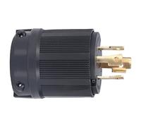 Keenso Enchufe de Bloqueo con Contactos de Latón, 30A 277/480V | Plástico PA66 duradero, resistente al desgaste, ideal para secadoras, generadores y uso industrial.
