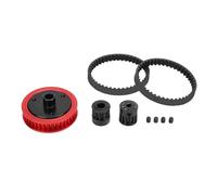 Keenso Engranajes, de Engranajes de Transmisión por Correa de Aleación de Aluminio para Automóviles RC Axial SCX10 1/10 90046 90047, Ajustable para un Rendimiento óptimo con una Transmisión Más Suave