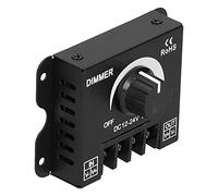 Keenso Equipo de Interruptor de Perilla de Dímero LED 12-24 V 30A para Escenas de Atenuación Estables y sin Parpadeo