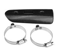 Keenso - Escudo térmico para Tubo de Escape para Moto, Chapa con Abrazaderas