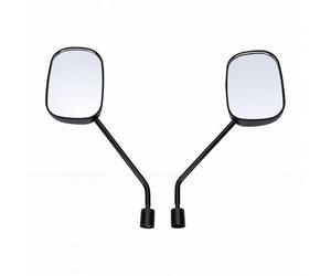 Keenso Espejos de Manillar de Bicicleta Espejo Retrovisor Convexo Ajustable Metal y ABS Ángulo Giratorio de Visión Amplia HD con Tapas Protectoras para Viajeros en Bicicleta y Motocicleta