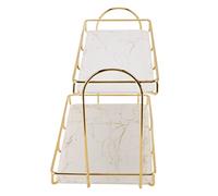 Keenso Estante de Almacenamiento de Cosméticos Impermeable de 2 Niveles, Estante de Metal para Baño, Cocina, Dormitorio, Práctico, Fácil de Instalar, Escena aplicable: Baño, Tocador de Dormitorio,