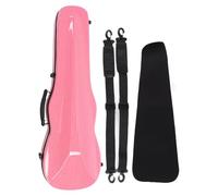 Keenso Estuche para Violn de Fibra de Carbono, Caja Rosada Ligera 4/4 con 2 Correas, Interior de Terciopelo Suave, para Violines 4/4 3/4 1/2 1/8