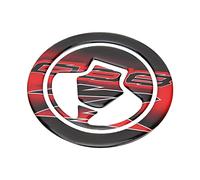 Keenso Etiqueta Engomada de la Cubierta del Tanque de de la Motocicleta, Calcomanía Protectora de Resina Epoxi con Fuerte Adherencia para Z800 (negro rojo)