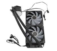 Keenso Fan de 120 Mm PWM Fan Argb Sync CPU Enroler para LGA2066 1150 1151 1155 1156 1200 1700, Ventilador de Enfriamiento de Agua Eficiente para Sistemas Informáticos de Alto Rendimiento (BLACK)