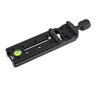 Keenso FNR-140 Placa de Liberación Rápida de 140 Mm Abrazadera de Aleación de Aluminio Liviana Mecanizada CNC de Precisión para Fotografía Macro Escala Grabada Negro AS Compatible con Placa de