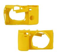 Keenso Funda de Silicona Suave para Cámara, Funda Duradera con Correa, Fácil Acceso para Cámaras A6000, Aventuras Al Aire Libre (Yellow)