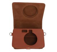 Keenso Funda para Cámara, Funda Protectora de Cuero PU para Cámara Instantánea MS200 con Correa de Hombro Ajustable y Cubierta Frontal Magnética (Brown)