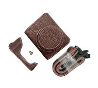 Keenso Funda Protectora para Cámara, Bolsa de Transporte de Estilo Retro para Cámara G7 X Mark II/III, Agarre Mejorado de Cuero Premium para Fotografía Al Aire Libre (Brown)