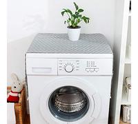 Keenso Funda Suave de Lino y Algodón a Prueba de Polvo para Frigorífico y Lavadora, Protector de Refrigerador Resistente Al Desgaste para Uso Doméstico (70 * 170cm 67x28 pulgadas)