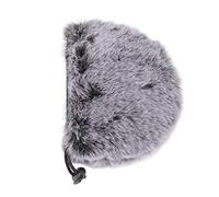 Keenso Furry Windscreen Muff Diseño de Banda Elástica Actuaciones de Canto para Actuaciones en Vivo, Piel Sintética de Primera Calidad